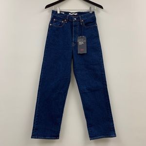 levi’s dark wash ribcage straight